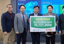 아산시 공직자, 영남 지역 산불 피해 지원 성금 전달