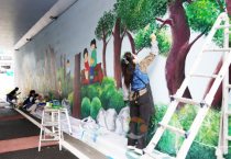 충남평생교육원, 친화감 향상을 위한 벽화 그리기!