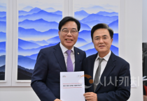 김태흠 충남도지사, 핵심사업 들고 국회 방문