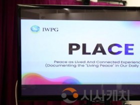 [크기변환]사진 3. IWPG가 신규 프로젝트인 PLACE 캠페인을 뉴욕에서 최초로 공개하고 있다.jpeg
