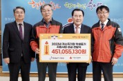 충남교육청, 충남 사회복지공동모금회에 성금 4억 5천여만 원 기탁